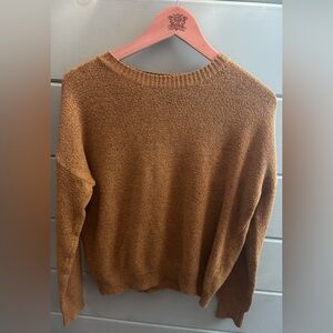 Emory Park Textured Knit Sweater Women’s Small –Golden Mustard Warm Yellow
